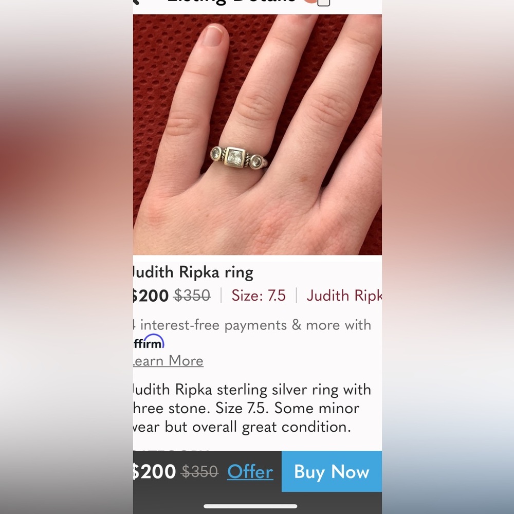 Judith Ripka ring - Picture 7 of 7